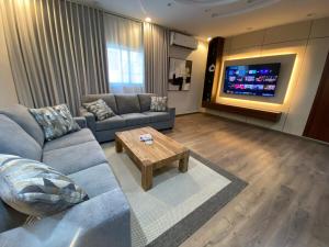 A two-bedroom apartment that can accommodate 6 people and a spacious hall with a kitchen