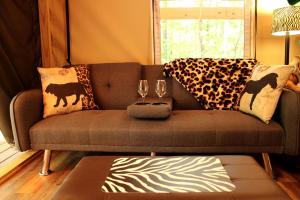 African-Themed Safari Tent for Glamping in West Virginia