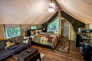 African-Themed Safari Tent for Glamping in West Virginia