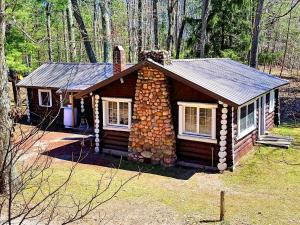 Spacious Family-Friendly Log Cabin with Lake Views near Cadillac, Michigan