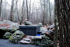 Eco-Friendly Solar Powered A-Frame Treehouse with Hot Tub and Private Dock on Littlefield Pond, near Wells, Maine