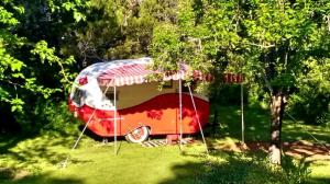 Retro Camping Caravan Rental for a Unique Country Getaway near Austin, Texas
