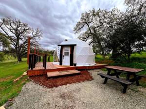 Luxurious Rustic Dome with Private Deck and Picnic Table in California