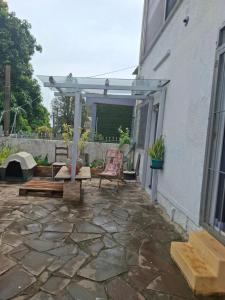 Branco Por do sol próximo aeroporto