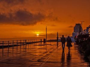 Spacious 3BR flat near beach w workspace