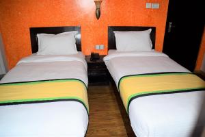 peaceful green Room at Thamel