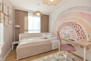 Beige Apartment in Gdańsk with Air Conditioned Living Room, Parking and Desk by Renters Prestige