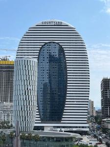 one bedroom with sea view