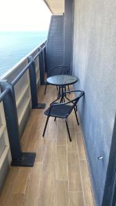 one bedroom with sea view