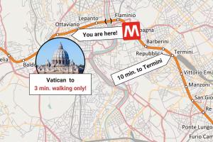 Lovely 5 min walk to Saint Peter Basilica