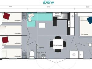Mobil home avec terrasse au camping à Granges-Aumontzey - API-1-52-299