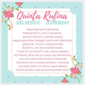 Quinta Rufina San Vicente