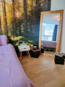 Suite minimalista con vista a los volcanes