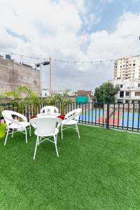 Pickleball court view luxury containers