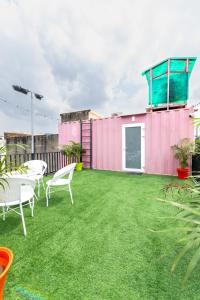 Pickleball court view luxury containers