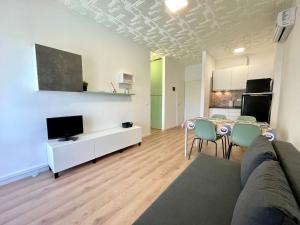 Modern flat with pool view balcony