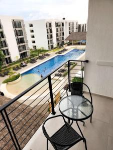 Moderno y comodo Depto con terraza y alberca