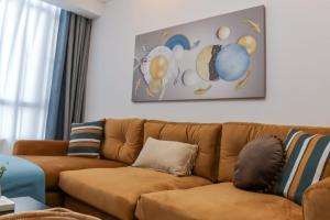 Comfort living two bedroom apartment with fully equipped gym heated swimming pool private parking space,child play area and amazing scenic views