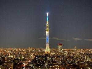 東京最上階の豪邸ステイ 最上階270度ビュー&スカイツリーを望む 最大8名貸切 上野浅草秋葉原近く 無料WiFi アルカディア北千住