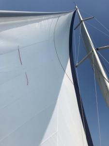 Sailboat for sea ride or instructor class