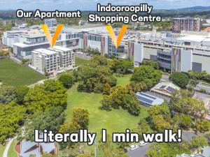 1 Min Walk to Mall Modern Apt with Balcony and Pool