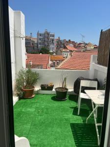Terrace in historical neighborhood with view