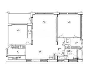 2 Bedroom apartment with free parking and airconditioning