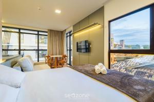 Studio c churrasqueira a 220m da Praia SFR0302