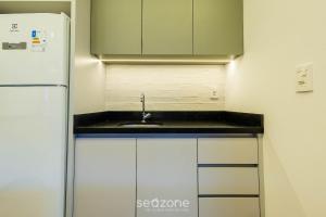 Studio c churrasqueira a 220m da Praia SFR0302