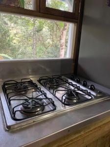 Country house with wood and gas stove
