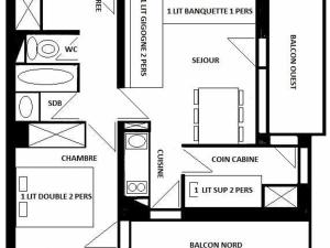 Appart 6 pers avec balcon, casiers à skis, proche pistes et commerces - FR-1-329-32