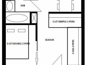 Charmant appartement rénové 45 pers. avec balcon, à 3 min des pistes – Montchavin Les Coches - FR-1-329-33