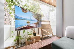 망원역 3분 Stay MiWOO 아늑하고 멋진 숙소 호텔 침구 망원시장 한강 홍대