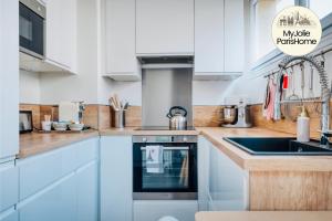 MyJolieParisHome - King size beds, 2 bathrooms, free parking