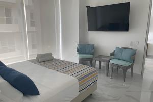 Apartamento santa marta sui bello horizonte+playa+ac+pool+beach