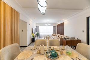 Beautifully and Elegantly furnished three bedroom with swimming pool fully equipped gym ample parking ,children playing ground and amazing scenic city views