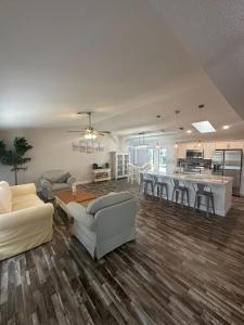 Heated pool with canal views