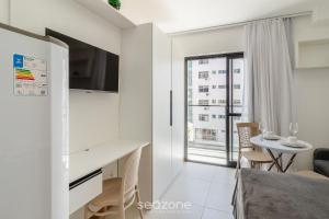 Aptos charmosos a 450m da Praia da Barra com rooftop e vista mar - PRV