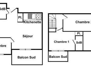 Bel appartement 4 pièces avec mezzanine et WIFI, 2 salles de bain aux Saisies - FR-1-293-63