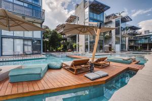 Classy 2BR on Private Cenote Big Gym Roof Pool