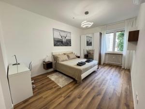 Modern apartment in a green setting