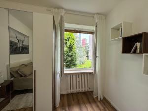 Modern apartment in a green setting