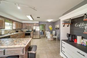 Lakefront Eufaula Cabin with Fire Pit and Private Dock