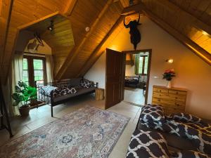 Stylová Lodge s vlastním koupáním & pergolou