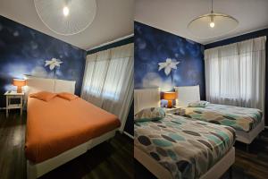 chambre Carla dans le loft bleu