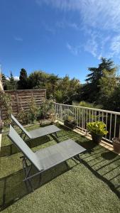 Modern apartment with sunny terrace