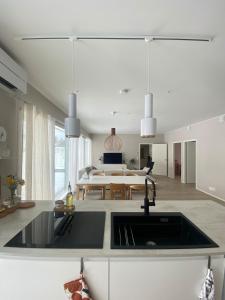 Finnish design villa with outdoor jacuzzi