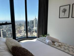 Panoramic River and CBD View with car park