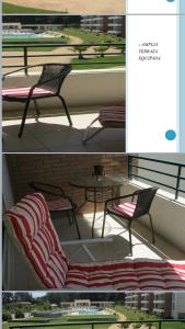 Departamento con piscina en condominio WIFI frente a la playa