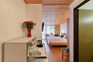 Superior Double or Twin Room with Mountain View room in Hotel Krone Lenk